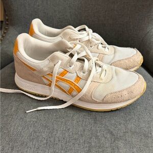 Asics White and Orange Women's Sneakers